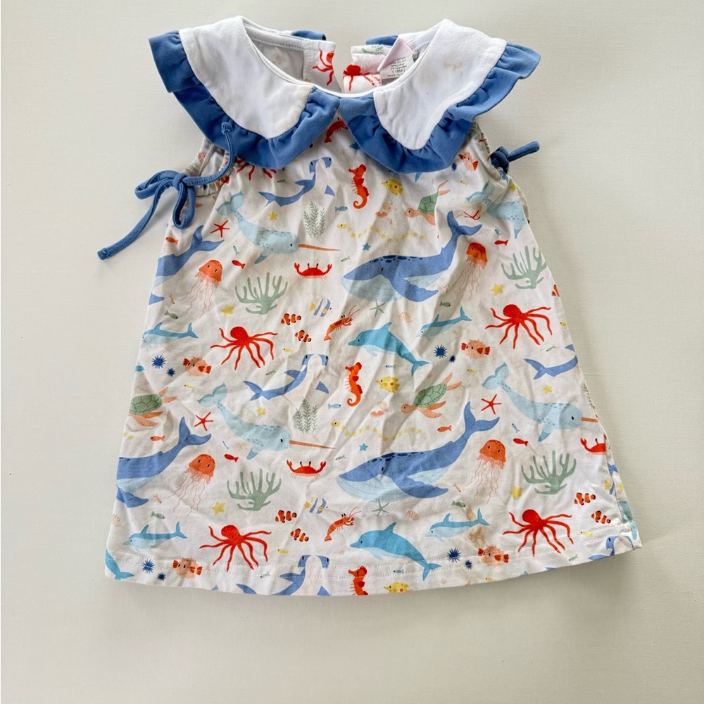 Stitchy Fish Sea Life Baby Dress or Swimsuit Coverup